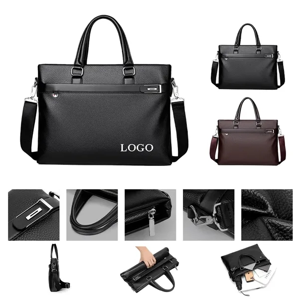 14-inch PU Leather Laptop Sleeve - 14-inch PU Leather Laptop Sleeve - Image 0 of 9