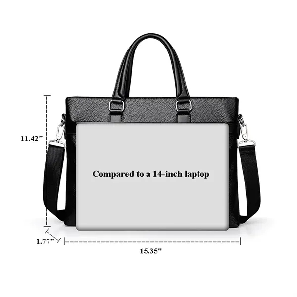 14-inch PU Leather Laptop Sleeve - 14-inch PU Leather Laptop Sleeve - Image 1 of 9