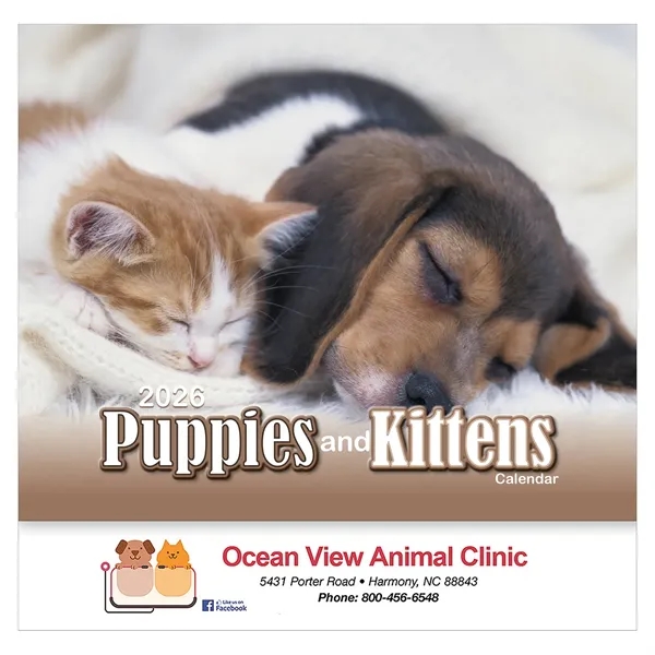 2026 Stapled Puppies & Kittens Wall Calendar - 2026 Stapled Puppies & Kittens Wall Calendar - Image 0 of 2