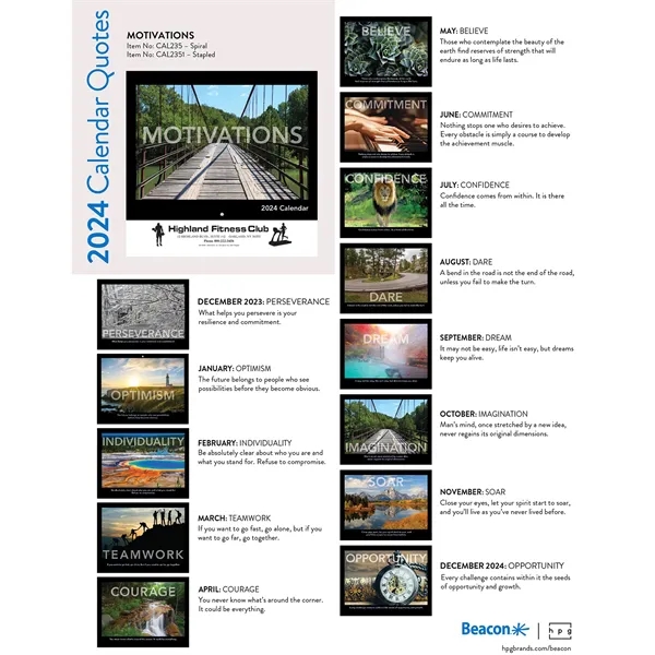 2026 Stapled Motivations Wall Calendar - 2026 Stapled Motivations Wall Calendar - Image 4 of 4