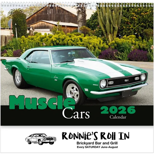 2026 Spiral Bound Muscle Cars Wall Calendar - 2026 Spiral Bound Muscle Cars Wall Calendar - Image 0 of 2