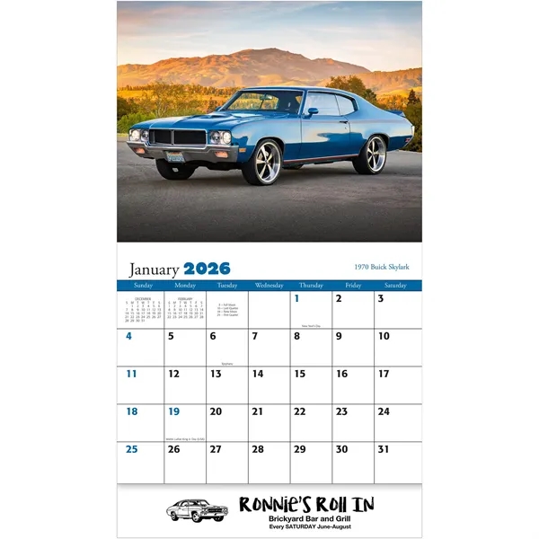 2026 Stapled Muscle Cars Wall Calendar - 2026 Stapled Muscle Cars Wall Calendar - Image 1 of 2