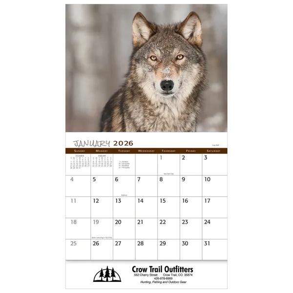 2026 Stapled Wildlife Wall Calendar - 2026 Stapled Wildlife Wall Calendar - Image 1 of 2