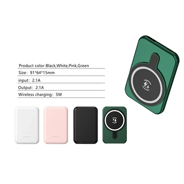 5000mah Magnetic Wireless Charging Power Bank - 5000mah Magnetic Wireless Charging Power Bank - Image 1 of 2