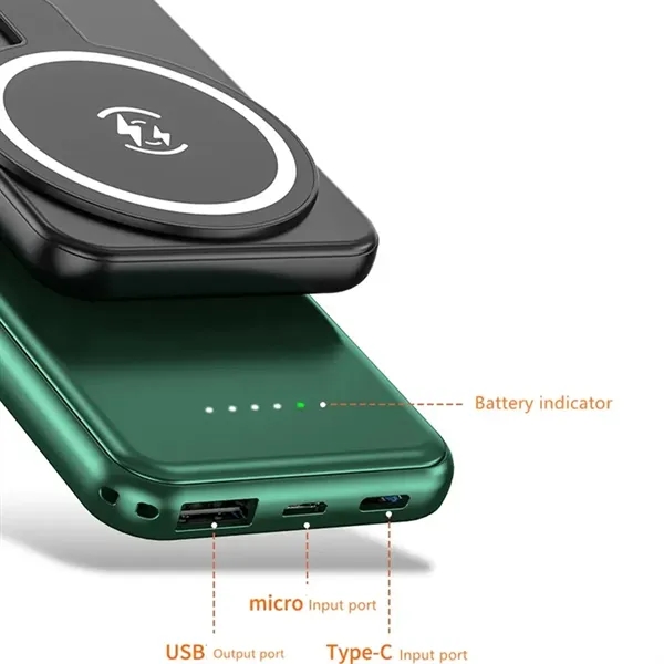 5000mah Magnetic Wireless Charging Power Bank - 5000mah Magnetic Wireless Charging Power Bank - Image 2 of 2