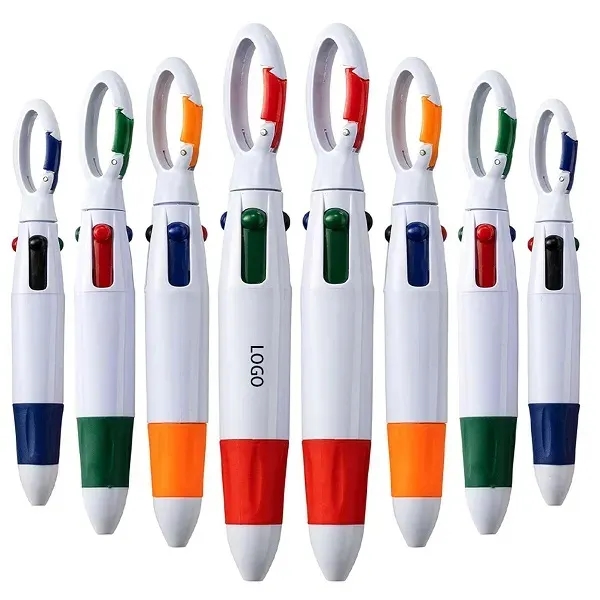 Retractable Shuttle Pens with Carabiner Clip - Retractable Shuttle Pens with Carabiner Clip - Image 0 of 4