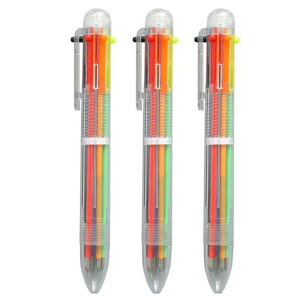 6 Colors Retractable Ballpoint Pen - 6 Colors Retractable Ballpoint Pen - Image 0 of 3