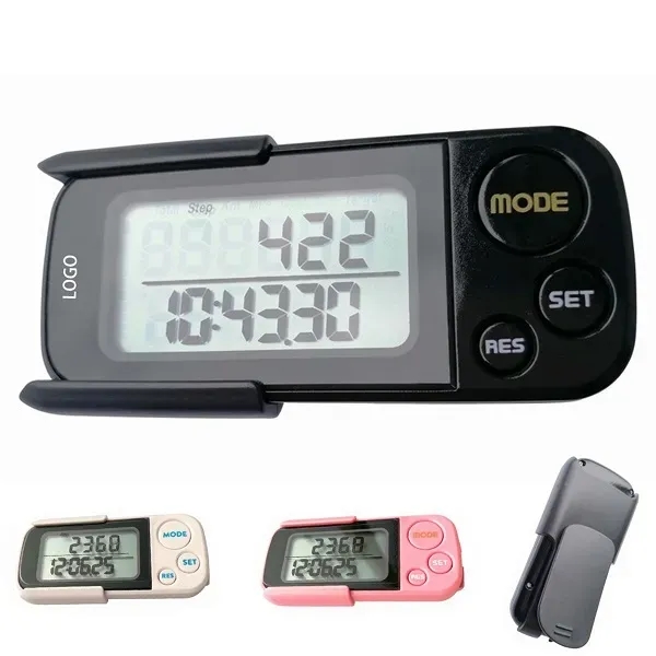 Walking 3D Pedometer with Clip - Walking 3D Pedometer with Clip - Image 0 of 4
