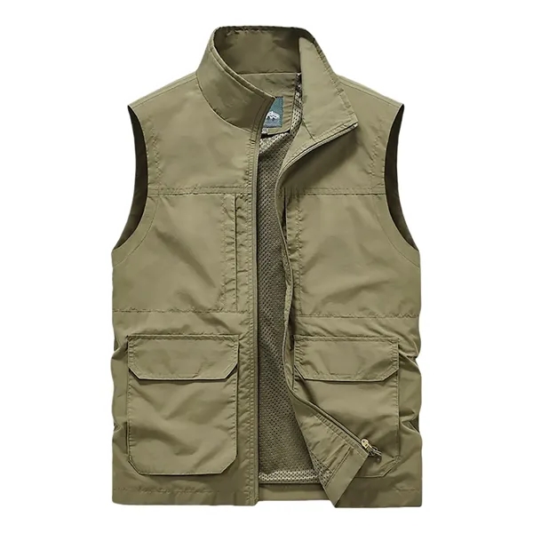 Waterproof And Durable Sleeveless Jacket Made Of Nylon - Waterproof And Durable Sleeveless Jacket Made Of Nylon - Image 5 of 11