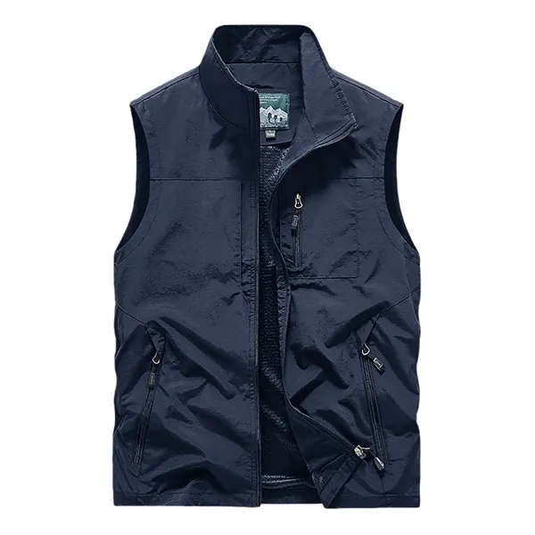 Waterproof And Durable Sleeveless Jacket Made Of Nylon - Waterproof And Durable Sleeveless Jacket Made Of Nylon - Image 6 of 11