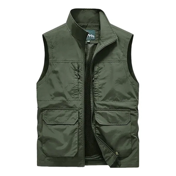 Waterproof And Durable Sleeveless Jacket Made Of Nylon - Waterproof And Durable Sleeveless Jacket Made Of Nylon - Image 9 of 11