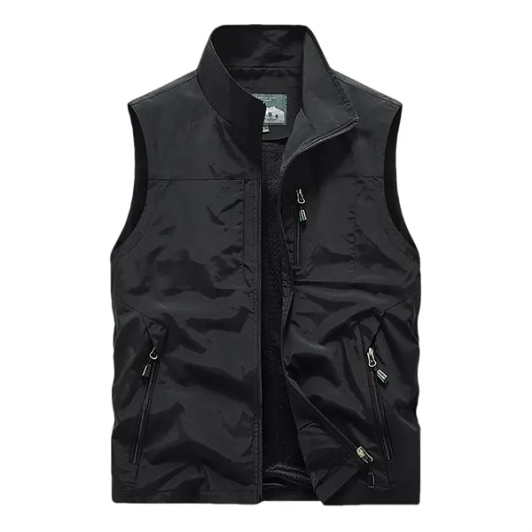 Waterproof And Durable Sleeveless Jacket Made Of Nylon - Waterproof And Durable Sleeveless Jacket Made Of Nylon - Image 10 of 11