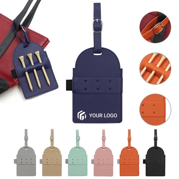 Pu leather slim reusable portable golf tee holder carrier - Pu leather slim reusable portable golf tee holder carrier - Image 0 of 4