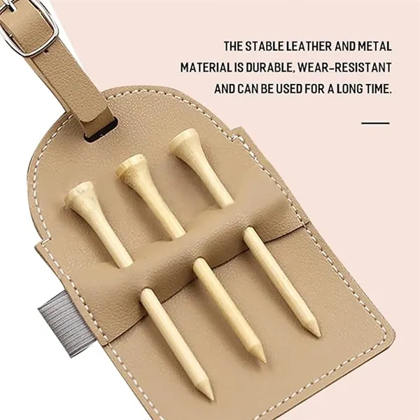 Pu leather slim reusable portable golf tee holder carrier - Pu leather slim reusable portable golf tee holder carrier - Image 2 of 4
