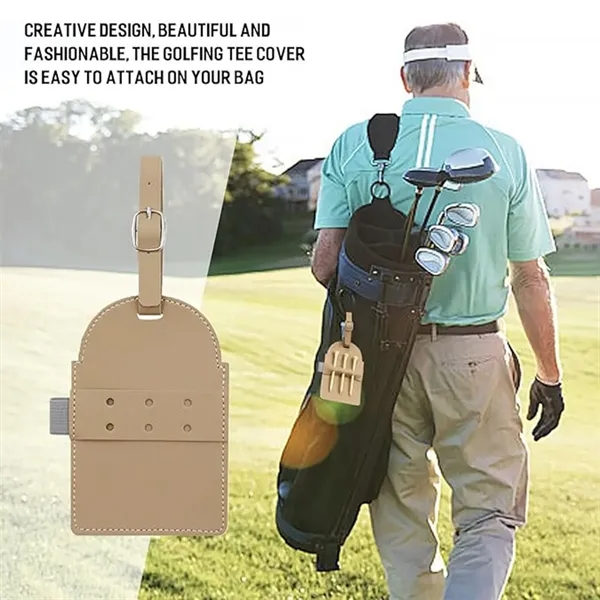 Pu leather slim reusable portable golf tee holder carrier - Pu leather slim reusable portable golf tee holder carrier - Image 3 of 4