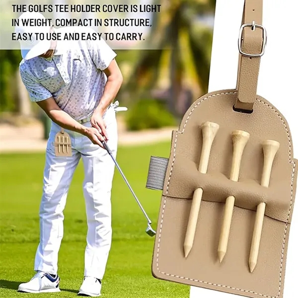 Pu leather slim reusable portable golf tee holder carrier - Pu leather slim reusable portable golf tee holder carrier - Image 4 of 4
