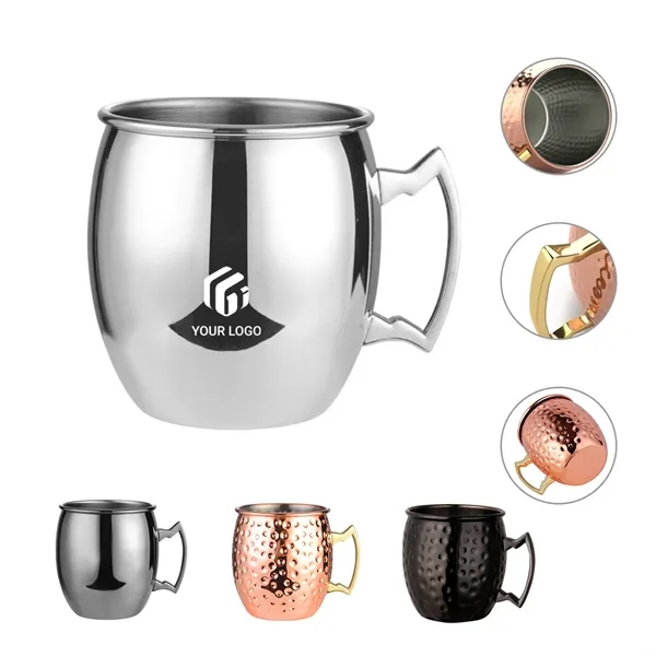 18oz party bar stainless steel moscow mule copper mugs - 18oz party bar stainless steel moscow mule copper mugs - Image 0 of 4
