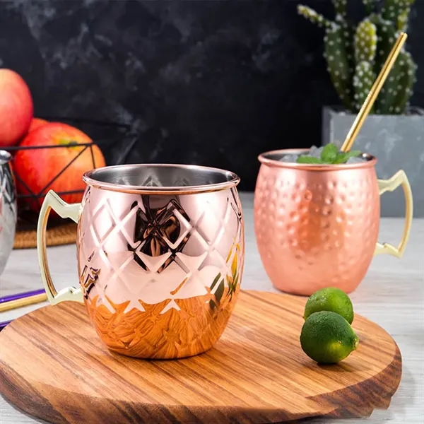 18oz party bar stainless steel moscow mule copper mugs - 18oz party bar stainless steel moscow mule copper mugs - Image 2 of 4