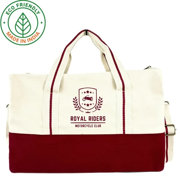 Classic Duffel Bag Eco Friendly Canvas Dark Red / Maroon - Classic Duffel Bag Eco Friendly Canvas Dark Red / Maroon - Image 0 of 5