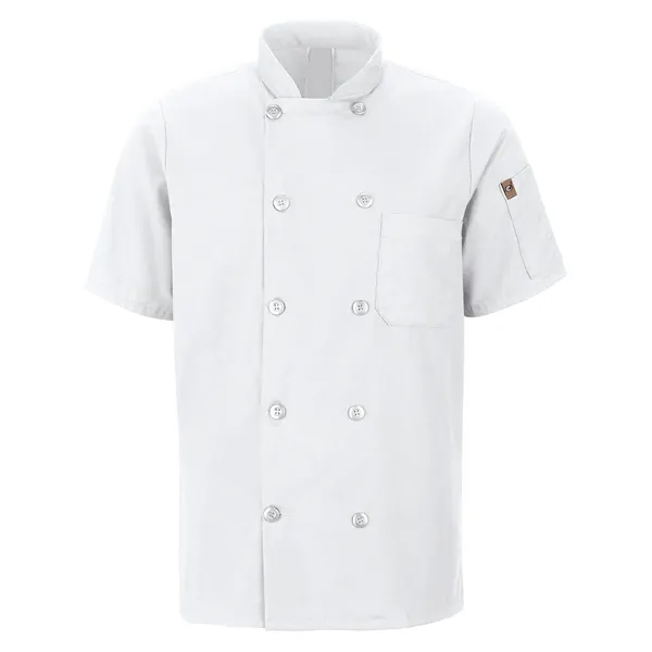 Red Kap® Short Sleeve Chef Coat With Oilblok + Mimix™ - Red Kap® Short Sleeve Chef Coat With Oilblok + Mimix™ - Image 1 of 9