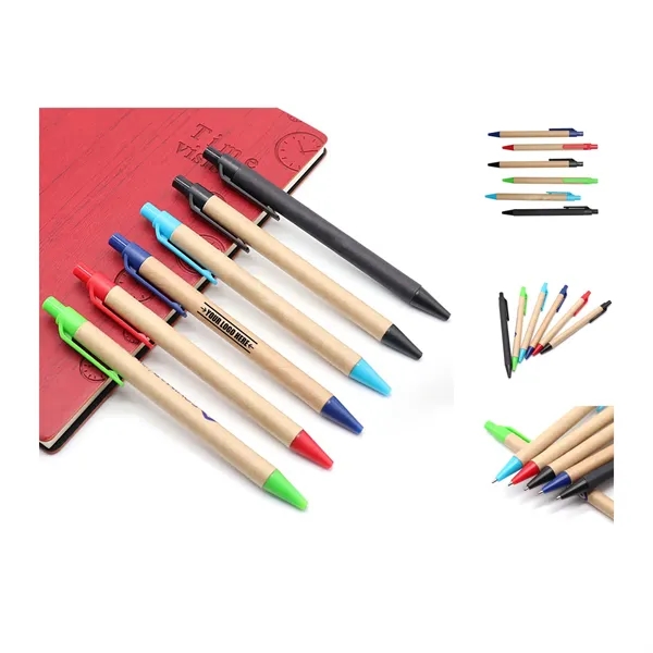 Eco-Friendly Recycled Kraft Paper Ballpoint Pen - Eco-Friendly Recycled Kraft Paper Ballpoint Pen - Image 0 of 1