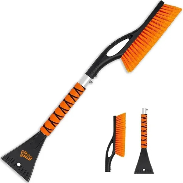 27" Aluminum Snow Brush with Ice Scrapers - 27" Aluminum Snow Brush with Ice Scrapers - Image 0 of 2