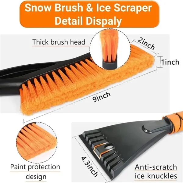 27" Aluminum Snow Brush with Ice Scrapers - 27" Aluminum Snow Brush with Ice Scrapers - Image 1 of 2