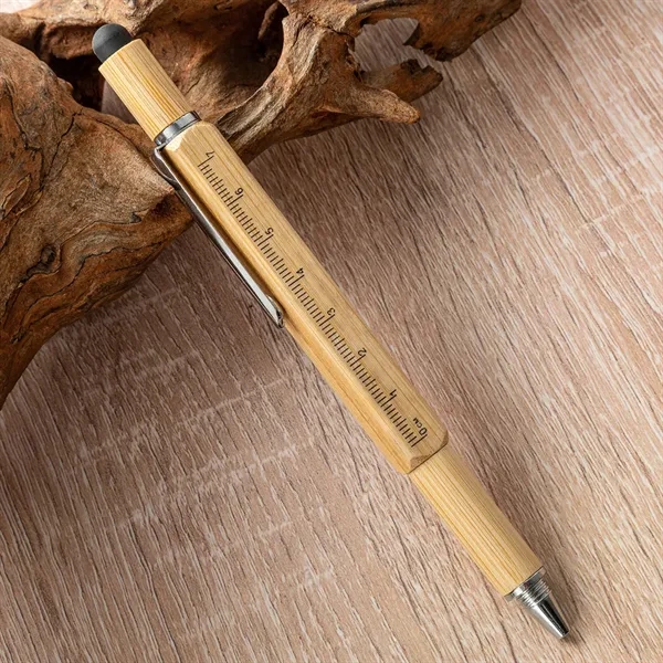 6 in 1 Multi functional bamboo tool pen - 6 in 1 Multi functional bamboo tool pen - Image 5 of 5