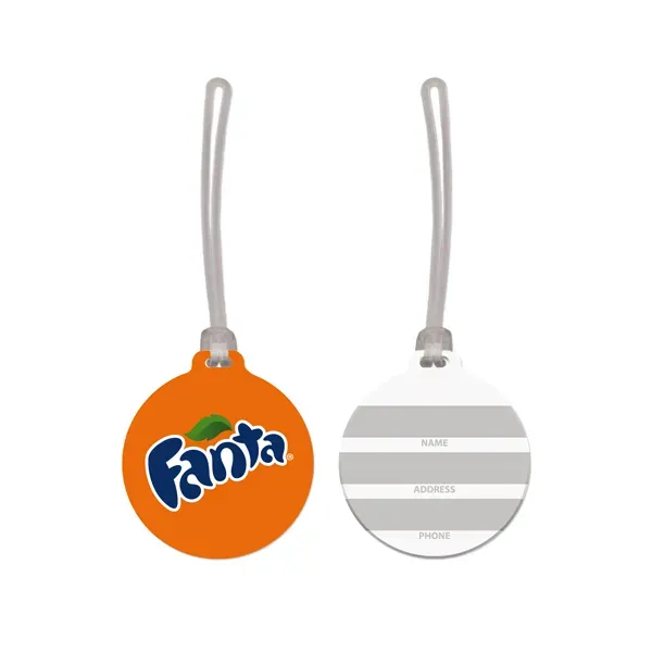 USA Made Round Vinyl Luggage Tag - USA Made Round Vinyl Luggage Tag - Image 0 of 1