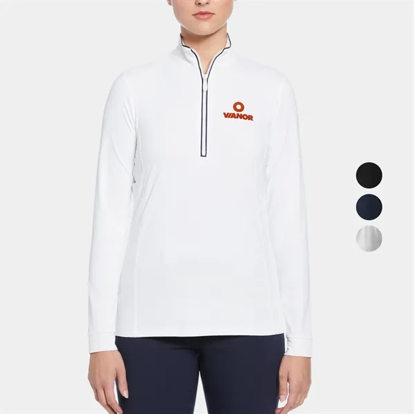 Original Penguin® Lightweight Womens Quarter Zipper Pullover