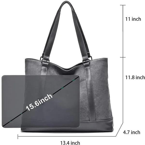 Multi-Functional Canvas Laptop Tote - Multi-Functional Canvas Laptop Tote - Image 2 of 4