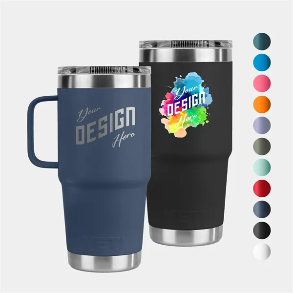 20 Oz YETI® Stainless Steel Insulated Travel Mug W/ Handle - 20 Oz YETI® Stainless Steel Insulated Travel Mug W/ Handle - Image 0 of 12