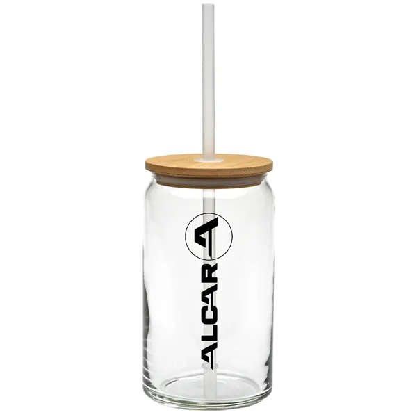 16 oz. Soda Can Glass with Bamboo Lid