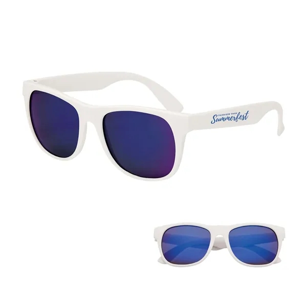 Rubberized Mirrored Sunglasses - Rubberized Mirrored Sunglasses - Image 1 of 5