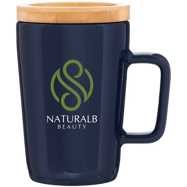 14 oz Sonder Ceramic Coffee Mug with Cover - 14 oz Sonder Ceramic Coffee Mug with Cover - Image 3 of 4