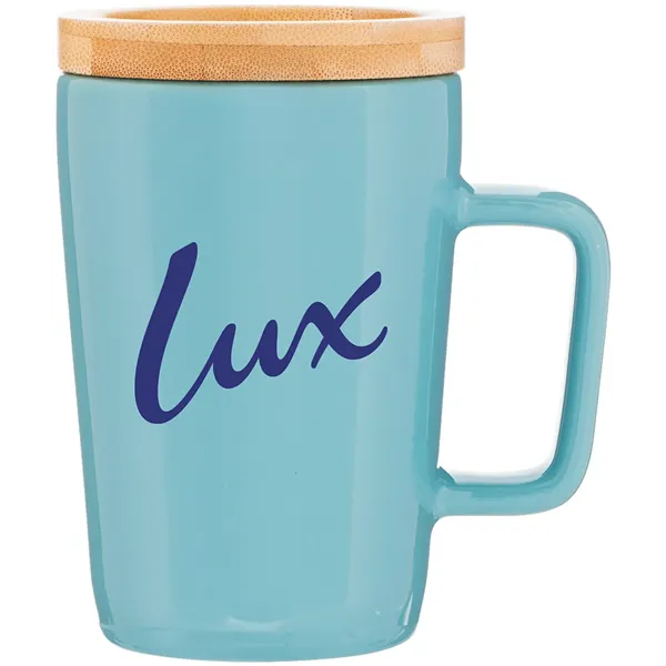 14 oz Sonder Ceramic Coffee Mug with Cover - 14 oz Sonder Ceramic Coffee Mug with Cover - Image 2 of 4