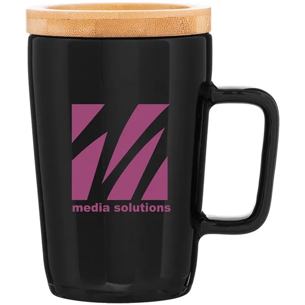14 oz Sonder Ceramic Coffee Mug with Cover - 14 oz Sonder Ceramic Coffee Mug with Cover - Image 4 of 4