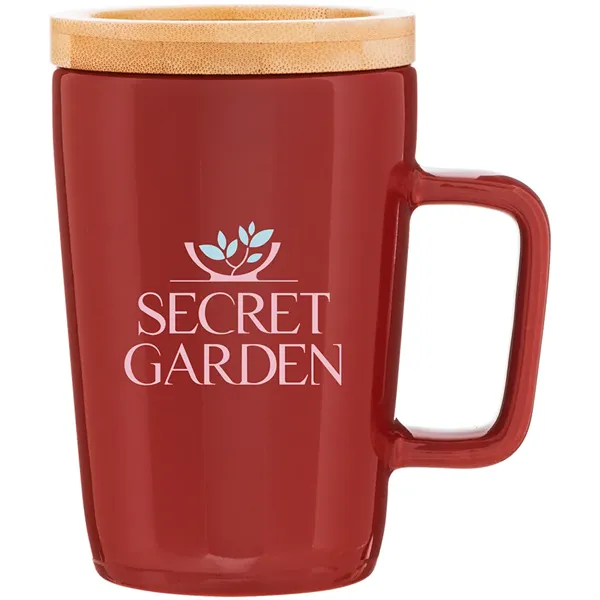14 oz Sonder Ceramic Coffee Mug with Cover - 14 oz Sonder Ceramic Coffee Mug with Cover - Image 1 of 4