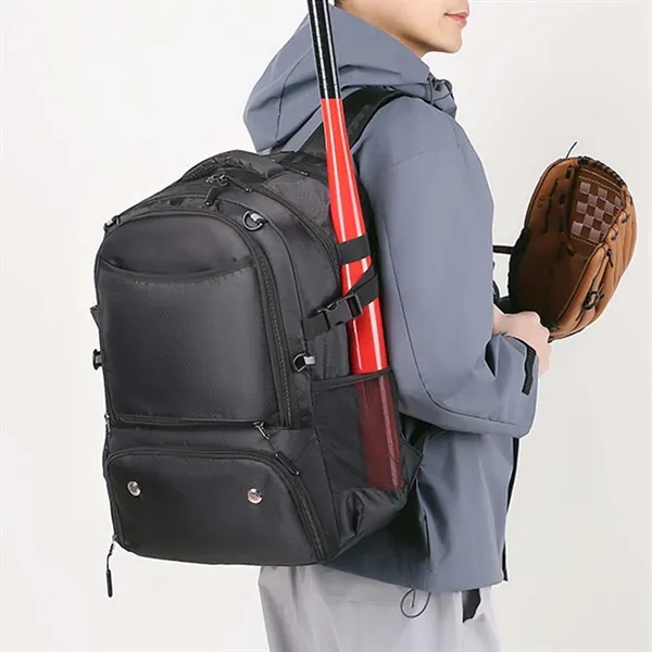 Waterproof Durable Sports Backpack with Multi Compartments - Waterproof Durable Sports Backpack with Multi Compartments - Image 2 of 3