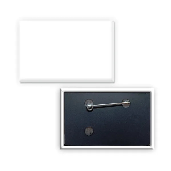 Rectangle Button w/ Pin - Rectangle Button w/ Pin - Image 1 of 1