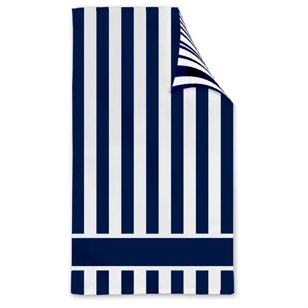 Double Sided Cabana Stripe Beach Towel - Double Sided Cabana Stripe Beach Towel - Image 6 of 7