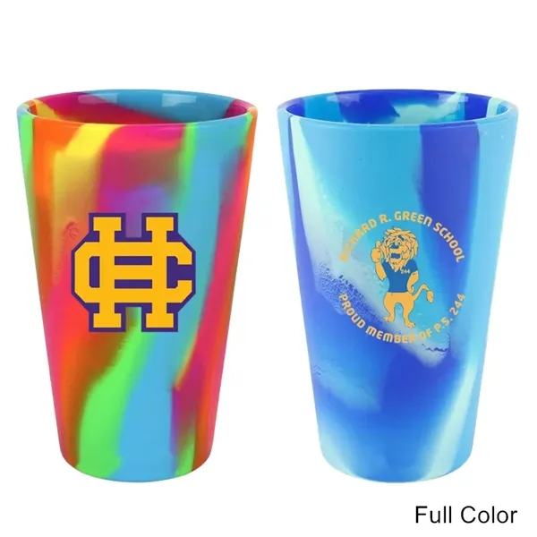 16 oz Hippie Hops Marble Pattern Silicone Pint Glasses Cup - 16 oz Hippie Hops Marble Pattern Silicone Pint Glasses Cup - Image 1 of 11