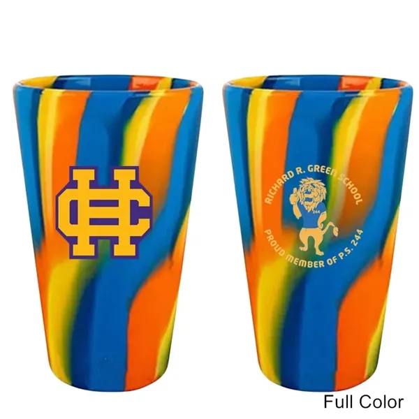 16 oz Hippie Hops Marble Pattern Silicone Pint Glasses Cup - 16 oz Hippie Hops Marble Pattern Silicone Pint Glasses Cup - Image 3 of 11