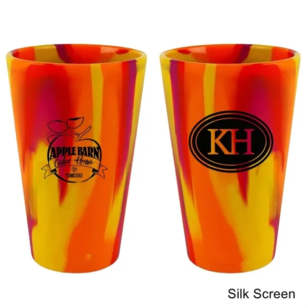 16 oz Hippie Hops Marble Pattern Silicone Pint Glasses Cup - 16 oz Hippie Hops Marble Pattern Silicone Pint Glasses Cup - Image 5 of 11