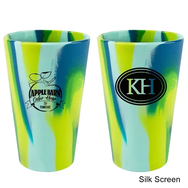 16 oz Hippie Hops Marble Pattern Silicone Pint Glasses Cup - 16 oz Hippie Hops Marble Pattern Silicone Pint Glasses Cup - Image 6 of 11