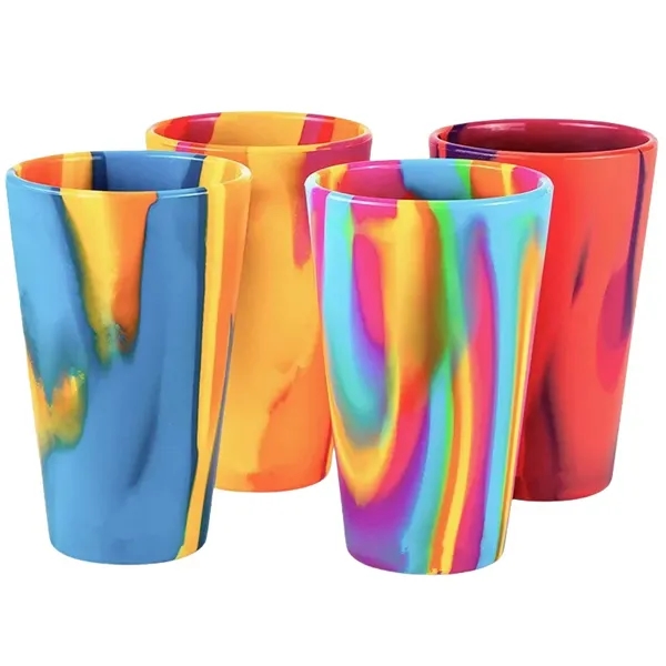 16 oz Hippie Hops Marble Pattern Silicone Pint Glasses Cup - 16 oz Hippie Hops Marble Pattern Silicone Pint Glasses Cup - Image 9 of 11