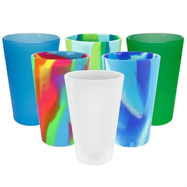 16 oz Hippie Hops Marble Pattern Silicone Pint Glasses Cup - 16 oz Hippie Hops Marble Pattern Silicone Pint Glasses Cup - Image 11 of 11