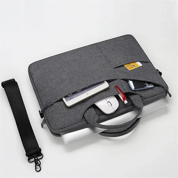Single Shoulder Handheld Waterproof Briefcase Laptop Bag - Single Shoulder Handheld Waterproof Briefcase Laptop Bag - Image 4 of 4