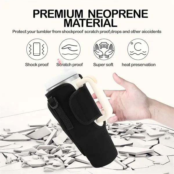 Touch Screen Water Bottle Carrier Bag for 40oz Tumbler - Touch Screen Water Bottle Carrier Bag for 40oz Tumbler - Image 3 of 4