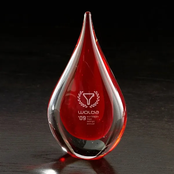 Fusion Art Glass Award w/ Clear Base - Fusion Art Glass Award w/ Clear Base - Image 2 of 2